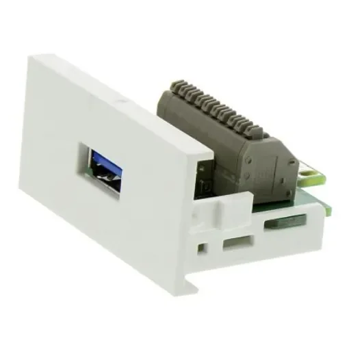 RS PRO Single Gang 1 Way Female USB 3.0 Faceplate - 7684318 product image