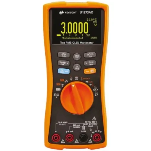 Keysight Technologies U1273A Handheld Digital Multimeter, True RMS, 10A ac Max, 10A dc Max, 1000V ac Max - U1273AX product image