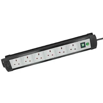 brennenstuhl 3m 6 Socket Type G - British Extension Lead, 230 V, IP20 - 1951563100 product image