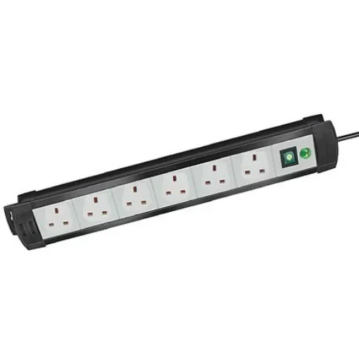 brennenstuhl 3m 6 Socket Type G - British Extension Lead, 230 V, IP20 - 1951563100 product image