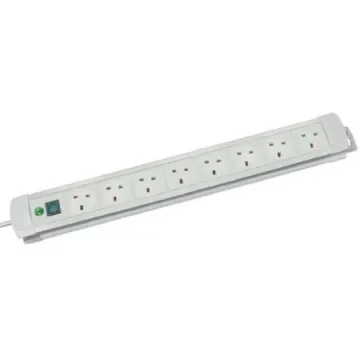brennenstuhl 3m 8 Socket Type G - British Extension Lead, 230 V, IP20 - 1955583100 product image