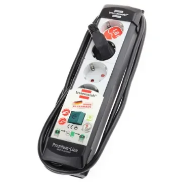 brennenstuhl 1.8m 4 Socket Type F - German Schuko Extension Lead, 230 V, IP20 - 1951540100 product image