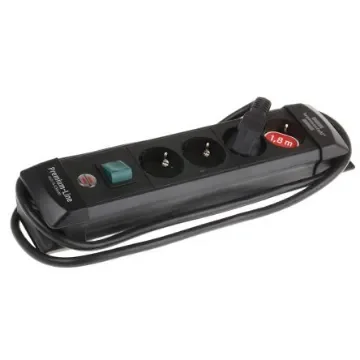 brennenstuhl 1.8m 4 Socket Type F - German Schuko Extension Lead, 230 V, IP20 - 1951140100 product image