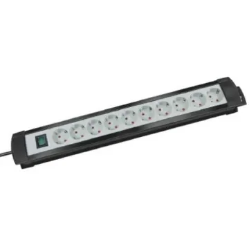 brennenstuhl 3m 10 Socket Type F - German Schuko Extension Lead, 230 V, IP20 - 1951500100 product image