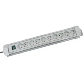 brennenstuhl 3m 10 Socket Type F - German Schuko Extension Lead, 230 V, IP20 - 1955500100 product image