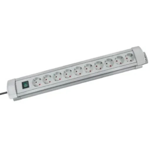 brennenstuhl 3m 10 Socket Type F - German Schuko Extension Lead, 230 V, IP20 - 1951100100 product image