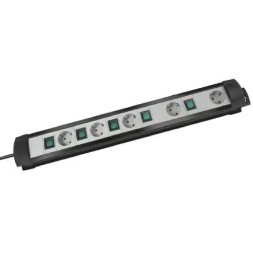 brennenstuhl 3m 5 Socket Type F - German Schuko Extension Lead, 230 V, IP20 - 1951550600 product image