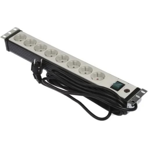 brennenstuhl Type F - German Schuko 8 Gang Power Distribution Unit, 3m Cable, 16A, 230 V ac - 1156057018 product image