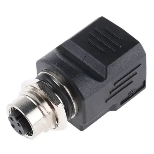 Weidmuller Single-Port M12 Socket/RJ45 Socket Adapter, Cat5, Shielded - 8901620000 product image