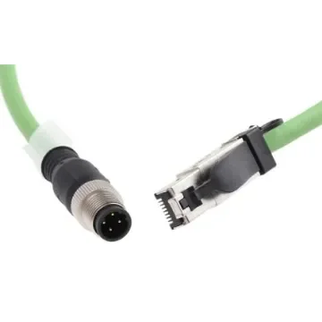 Weidmuller, 1.5m Cat5, Green M12 to RJ45, Terminated PUR Sheath - 1044470015 product image