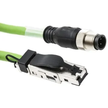 Weidmuller, 3m Cat5, Green M12 to RJ45, Terminated PUR Sheath - 1044470030 product image