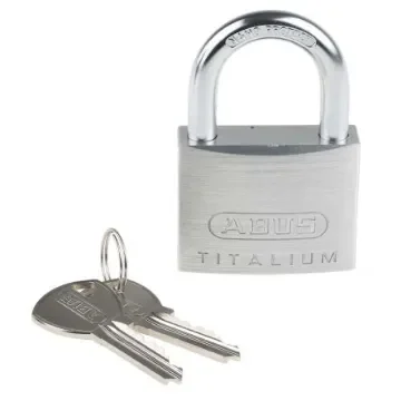 ABUS 64TI Key Weatherproof Titanium Weatherproof Padlock, 8mm Shackle, 50mm Body - 64TI/50 product image