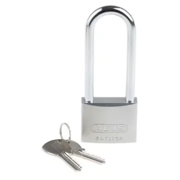 ABUS 64TI Key Weatherproof Titanium Weatherproof Padlock, 8mm Shackle, 50mm Body - 64TI/50HB80 product image