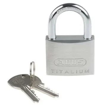 ABUS 64TI Key Weatherproof Titanium Weatherproof Padlock, Keyed Alike, 8mm Shackle, 50mm Body - 64TI/50 KA6511 product image