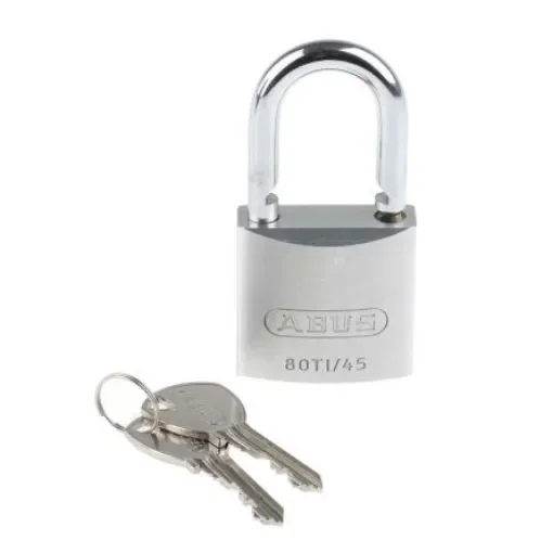 ABUS Key Weatherproof Titanium Weatherproof Padlock, 8mm Shackle, 45mm Body - 80TI/45 product image