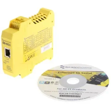 Brainboxes Serial Device Server, 1 Ethernet Port, 1 Serial Port, RS232, RS422, RS485 Interface, 1Mbit/s Baud Rate - ES-511 product image