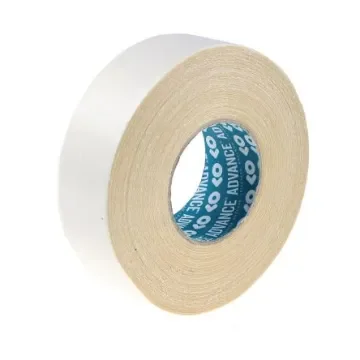 Advance Tapes AT302 White Double Sided Cloth Tape, 0.25mm Thick, 20 N/cm, Cloth Backing, 50mm x 50m product image