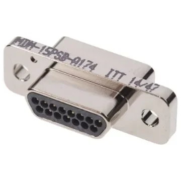 ITT Cannon MDM 15 Way Panel Mount D-sub Connector Plug, 1.27mm Pitch - MDM-15PSB-A174 product image