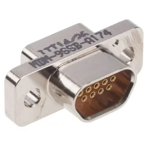ITT Cannon MDM 9 Way Panel Mount D-sub Connector Socket, 1.27mm Pitch - MDM-9SSB-A174 product image