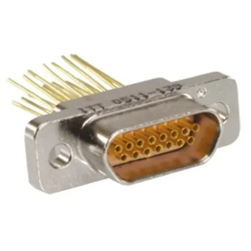 ITT Cannon MDM 9 Way Panel Mount D-sub Connector Socket, 1.27mm Pitch - MDM-9SL1B-A174 product image