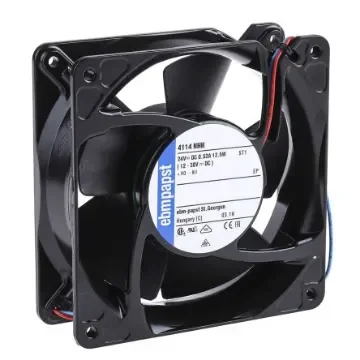 ebm-papst 4100 NHH - S-Force Series Axial Fan, 24 V dc, DC Operation, 260m³/h, 12.4W, 119 x 119 x 38mm - 4114NHH product image