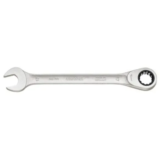 Gedore 7R Series Combination Ratchet Spanner, 19mm, Metric, Double Ended, 250 mm Overall - 7 R 19 product image