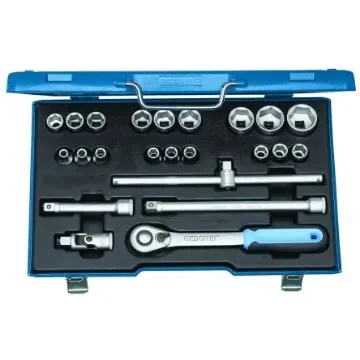 Gedore 23-Piece Imperial, Metric 1/2 in Standard Socket Set with Ratchet, 6 point; 12 point - 19 EMU 20 product image