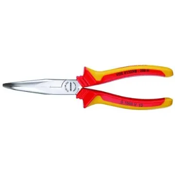 Gedore 1552147 Long Nose Pliers, 200 mm Overall, Straight Tip, 70,5mm Jaw - VDE 8132 AB-200 H product image