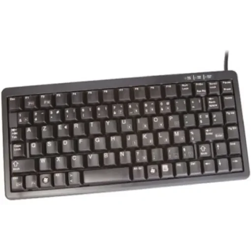 CHERRY Wired PS/2, USB Compact Keyboard, AZERTY, Black - G84-4100LCMFR-2 product image