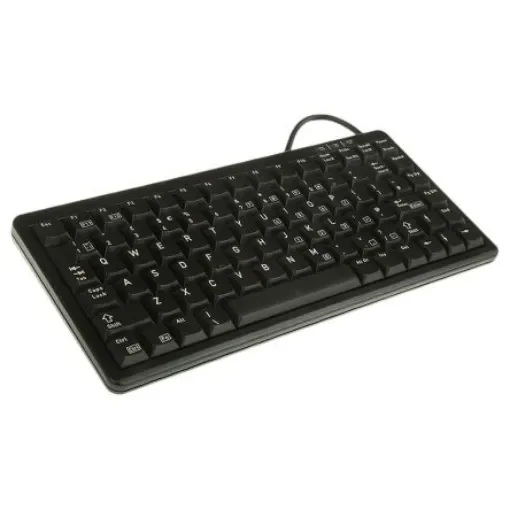CHERRY Wired PS/2, USB Compact Keyboard, QWERTY (UK), Black - G84-4100LCAGB-2 product image