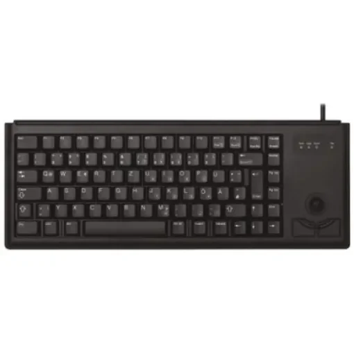 CHERRY Wired USB Compact Trackball Keyboard, QWERTZ, Black - G84-4400LUBDE-2 product image