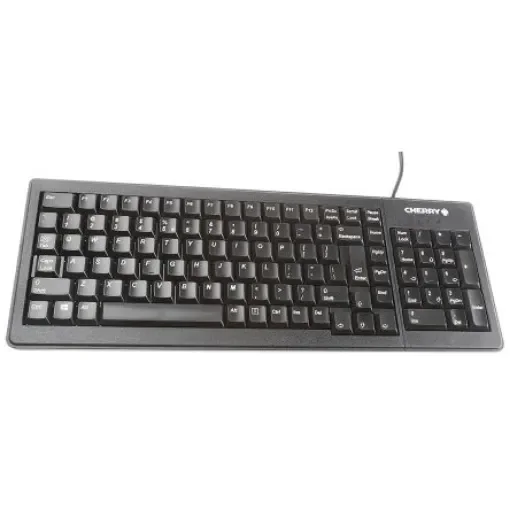 CHERRY Wired PS/2, USB Compact Keyboard, QWERTY (US), Black - G84-5200LCMEU-2 product image