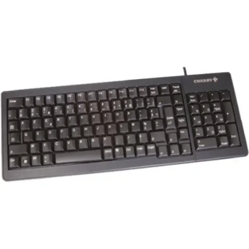 Cherry Wired PS/2, USB Compact Keyboard, AZERTY, Black - G84-5200LCMFR-2 product image