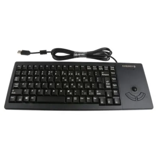 CHERRY Wired USB Compact Trackball Keyboard, QWERTY (US), Black - G84-5400LUMEU-2 product image