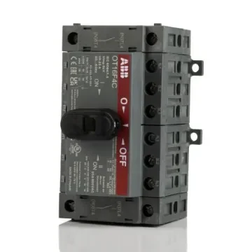 ABB 4P Pole DIN Rail Non Fused Isolator Switch - 16A Maximum Current, IP20 - OT16F4C  1SCA104831R1001 product image