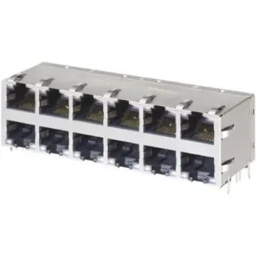 Molex 85728 Series Female RJ45 Connector, Through Hole, Cat5, Cat5e Right Angle 8P8C -Way - 85728-1003 product image