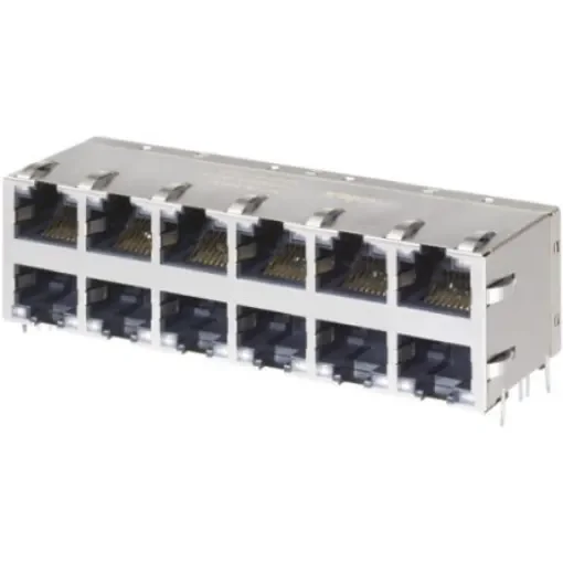 Molex 85728 Series Female RJ45 Connector, Through Hole, Cat5, Cat5e Right Angle 8P8C -Way - 85728-1003 product image