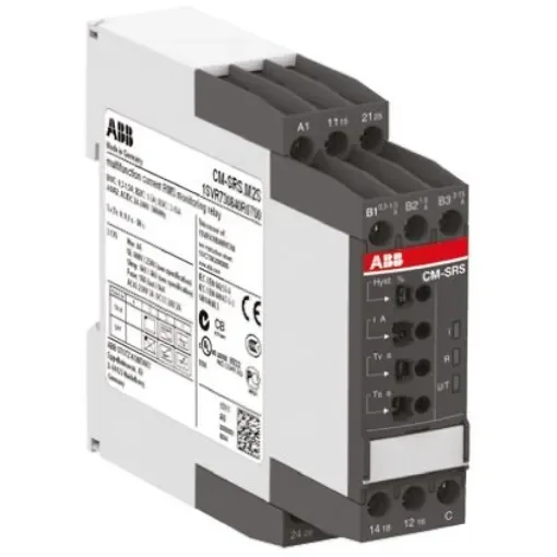 ABB Current Monitoring Relay, 1 Phase, DPDT, DIN Rail - 1SVR730840R0700  CM-SRS.M2S product image