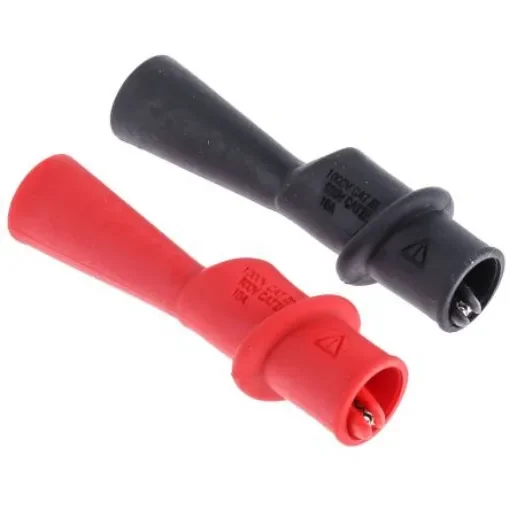Fluke Crocodile Clip Alligator Clip Connection, Nickel-Plated Steel Contact, 10A, Black, Red - AC175 product image