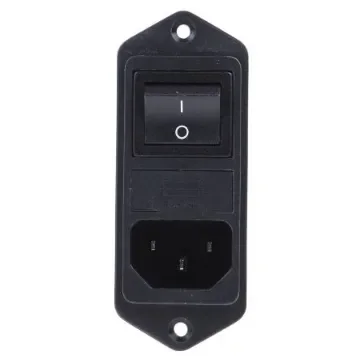 Schaffner 2.4A, 250 V ac Male Flange Mount IEC Inlet Filter 2 Pole FN283-2-06, Faston 1 Fuse product image