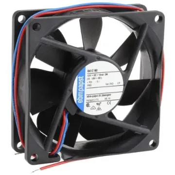 ebm-papst 8400 N Series Axial Fan, 12 V dc, DC Operation, 69m³/h, 2W, IP68, 80 x 80 x 25mm - 8412NU product image