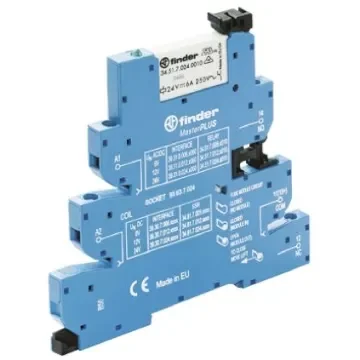 Finder 39 Series Interface Relay, DIN Rail Mount, 125V ac Coil, SPDT, 1-Pole - 39.31.0.125.0060 product image
