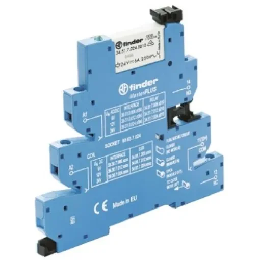 Finder 39 Series Interface Relay, DIN Rail Mount, 125V ac Coil, SPDT, 1-Pole - 39.31.0.125.0060 product image