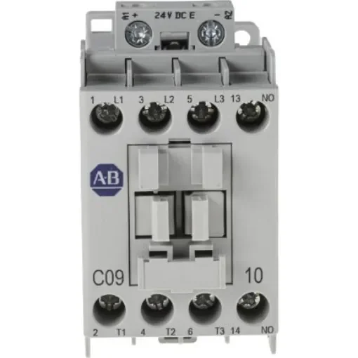 Allen Bradley 100 Series 100C Contactor, 24 V dc Coil, 3-Pole, 9 A, 4 kW, 3NO, 690 V ac - 100-C09EJ10 product image