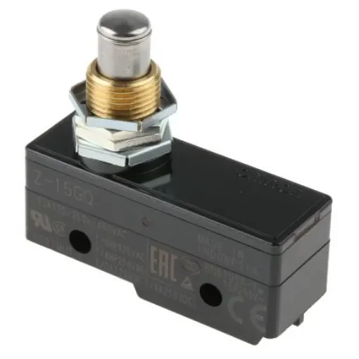Omron Z Series Plunger Limit Switch, NO/NC, IP00, SPDT, Thermosetting Resin Housing, 500V ac Max, 15A Max - Z-15GQ product image