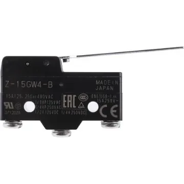 Omron Lever Limit Switch, NO/NC, IP00, SPDT, Thermosetting Resin Housing, 500V ac Max, 15A Max - Z-15GW4-B product image