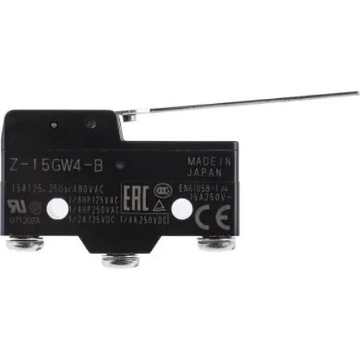 Omron Lever Limit Switch, NO/NC, IP00, SPDT, Thermosetting Resin Housing, 500V ac Max, 15A Max - Z-15GW4-B product image