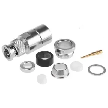 Telegartner, Plug Cable Mount BNC Connector, 75O, Clamp Termination, Straight Body - J01002A1940 product image