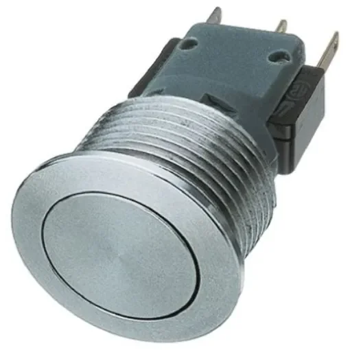 Schurter Push Button Switch, Momentary, Panel Mount, 30mm Cutout, SPDT, 250V ac, IP40 - 1241.6661.1120000 product image