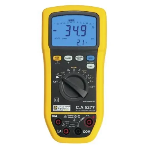 Chauvin Arnoux CA 5277 Handheld Digital Multimeter, True RMS, 10A ac Max, 20A dc Max, 1000V ac Max - P01196777 product image
